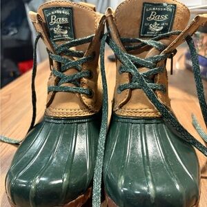 GH Bass Green Winter Bean Boots Fits Size 7
